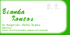 bianka kontos business card