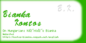 bianka kontos business card